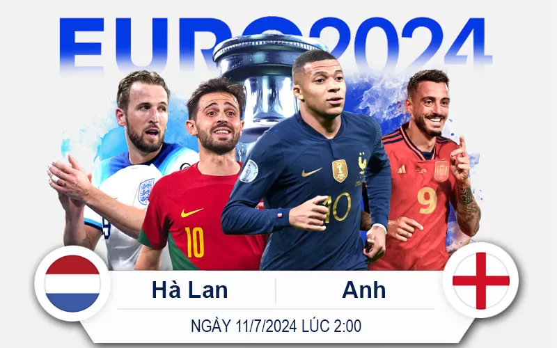 Bán Kết Euro - Trận Hà Lan vs Anh - 11 tháng 7 Lúc 2 Giờ